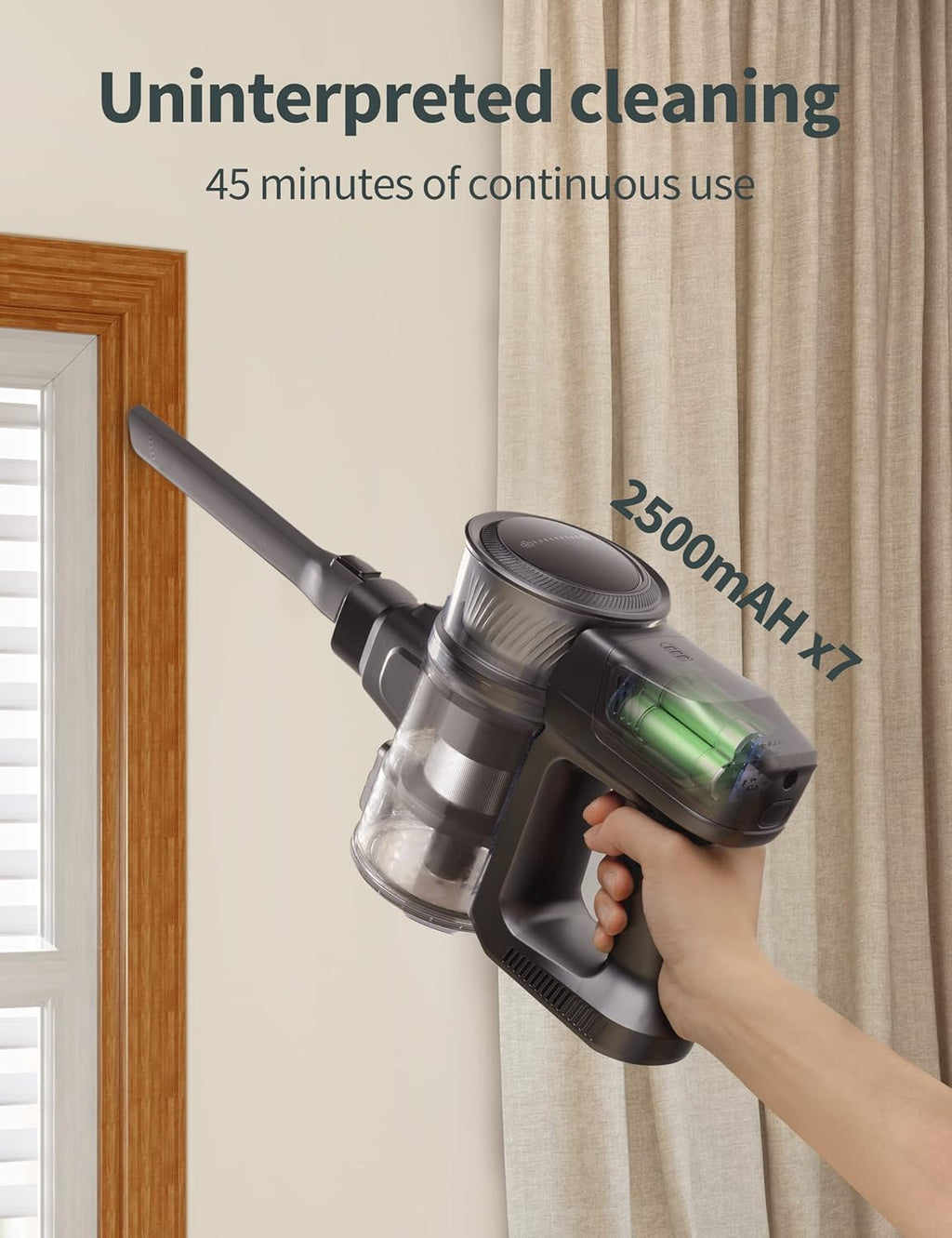 Cordless Stick Vacuum Cleaner 4 in 1, Grey L761