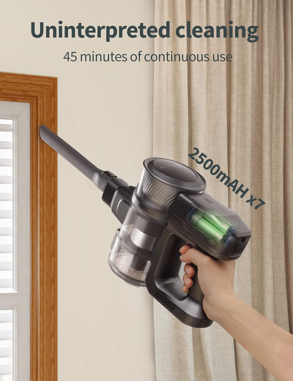 Cordless Stick Vacuum Cleaner 4 in 1, Grey L761