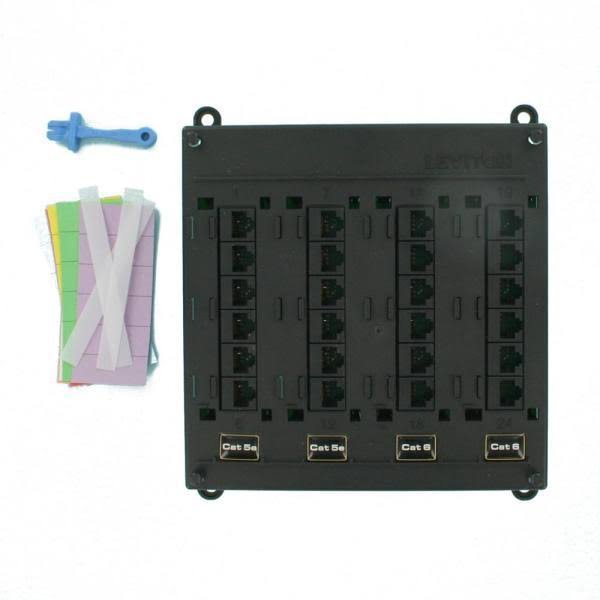 CAT 6 24 Port Black Patch Panel Q136617