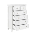 White 6 Drawer Dresser with Metal Handles R134