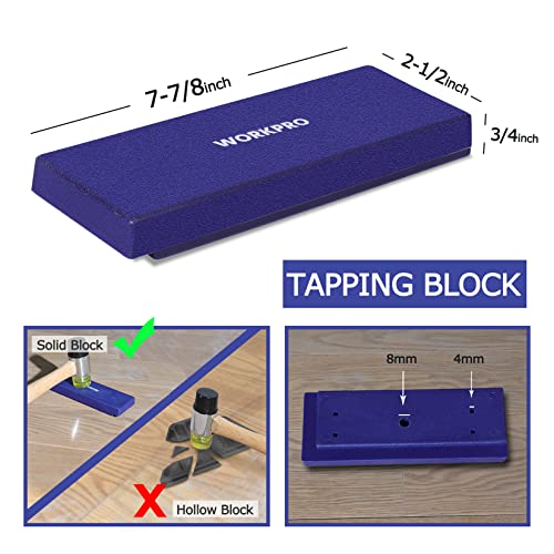 Laminate Wood Flooring Installation Kit with Mallet, Pull Bar, Tapping Block and 30-Piece Spacers N8148