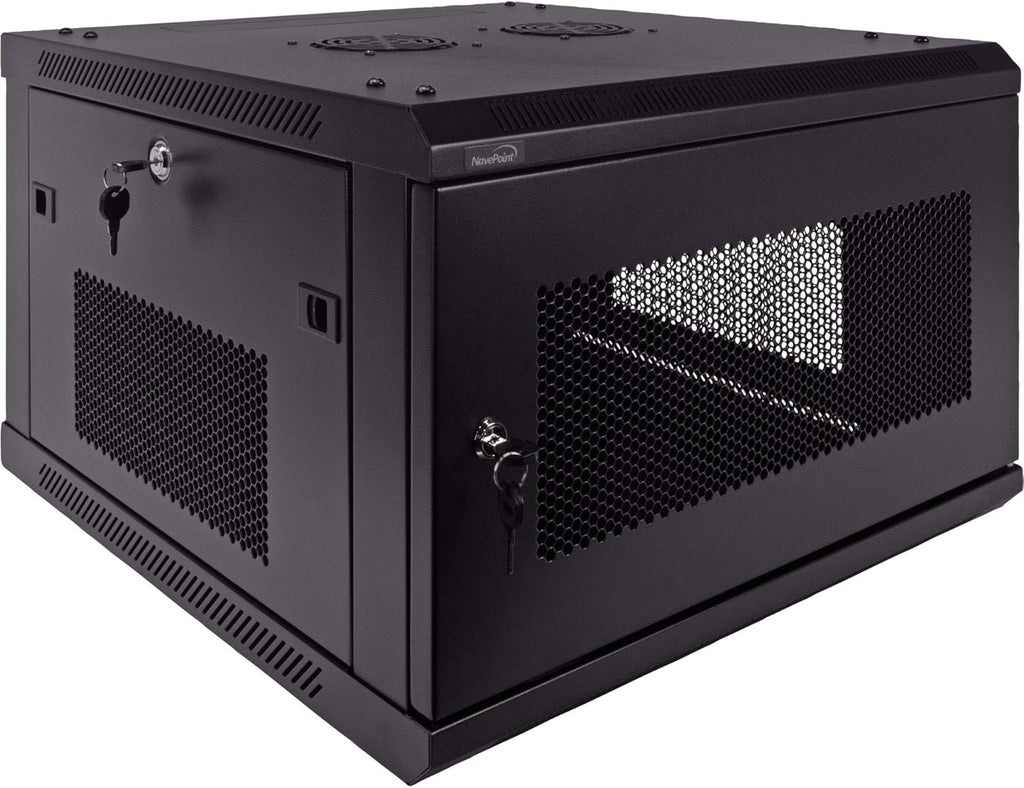 6U 19-Inch Server Network Rack Wallmount Cabinet Black Q201749