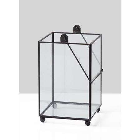Black Square Hurricane Lantern J829147