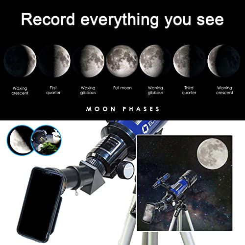 70mm Astronomy Refractor Telescope with Adjustable Tripod I295