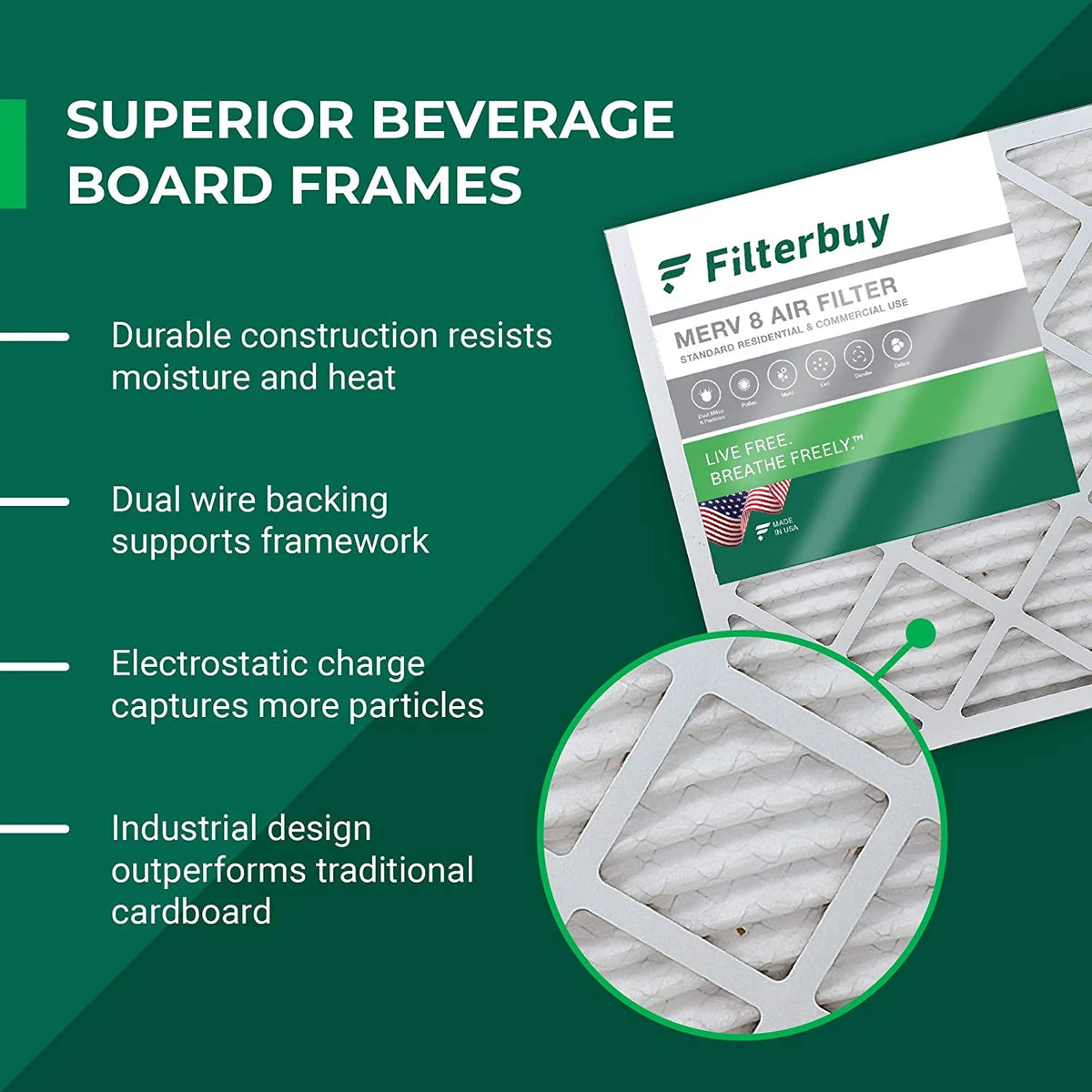 17x25x4 MERV 8 Pleated HVAC Air Filters (2-Pack) P821