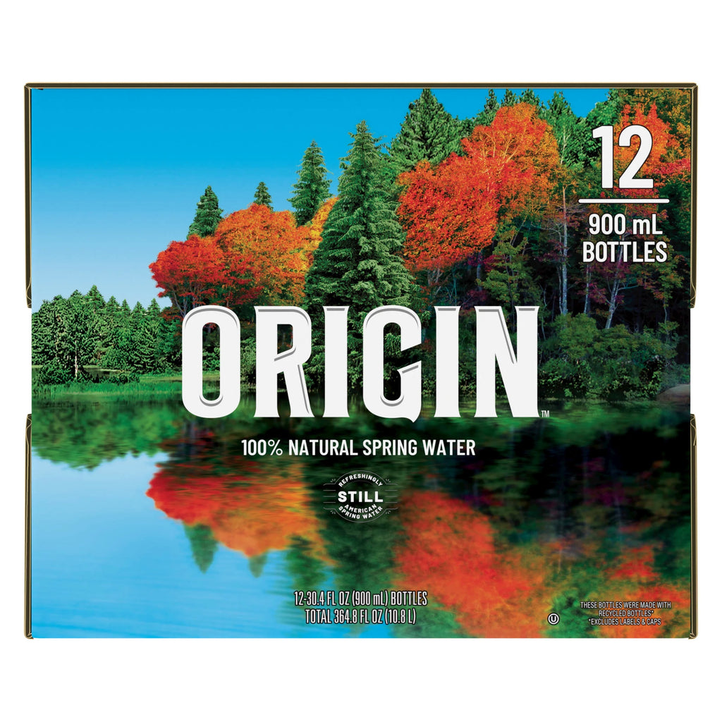 100% Natural Spring Water 900 mL 12 Count R32941