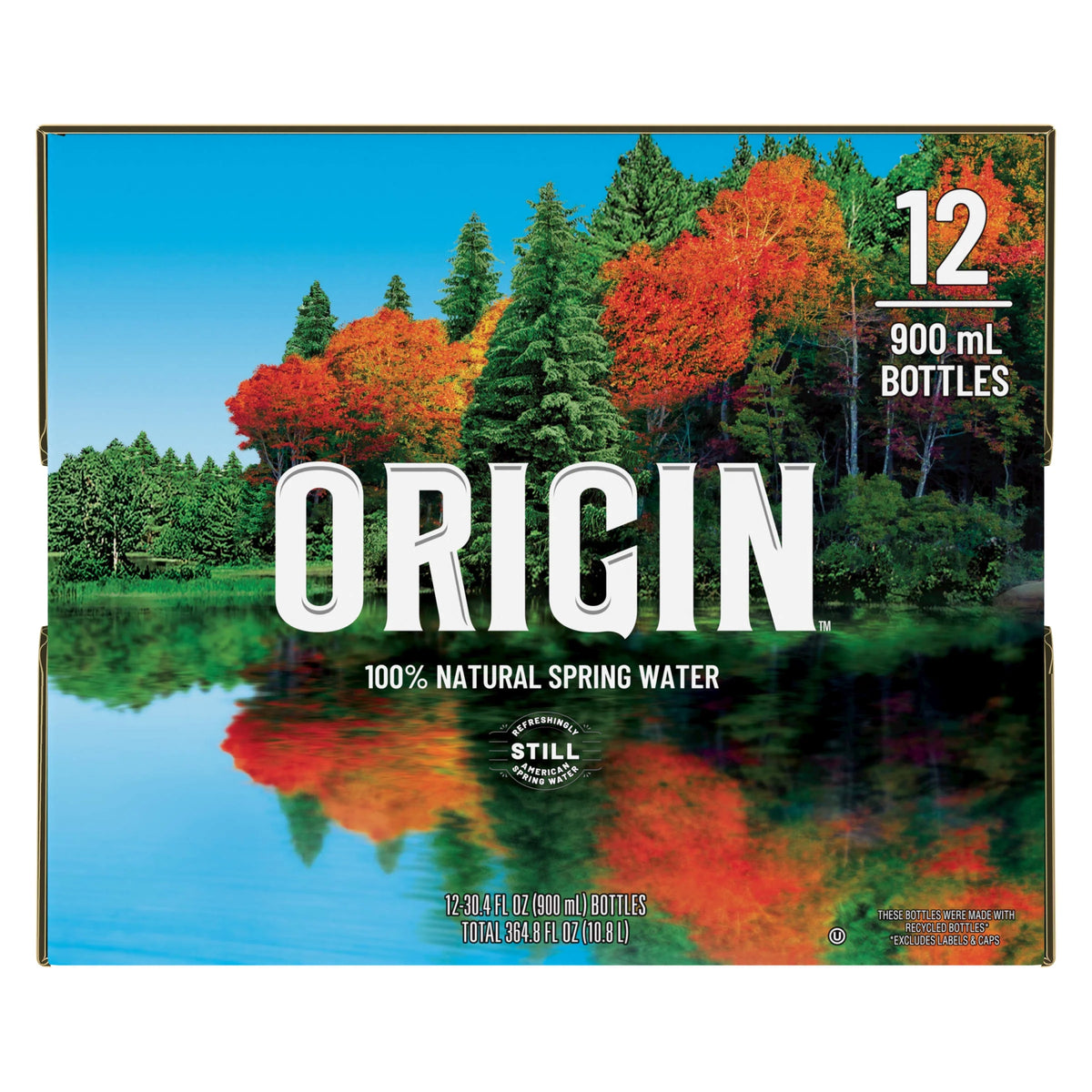 100% Natural Spring Water 900 mL 12 Count R32941