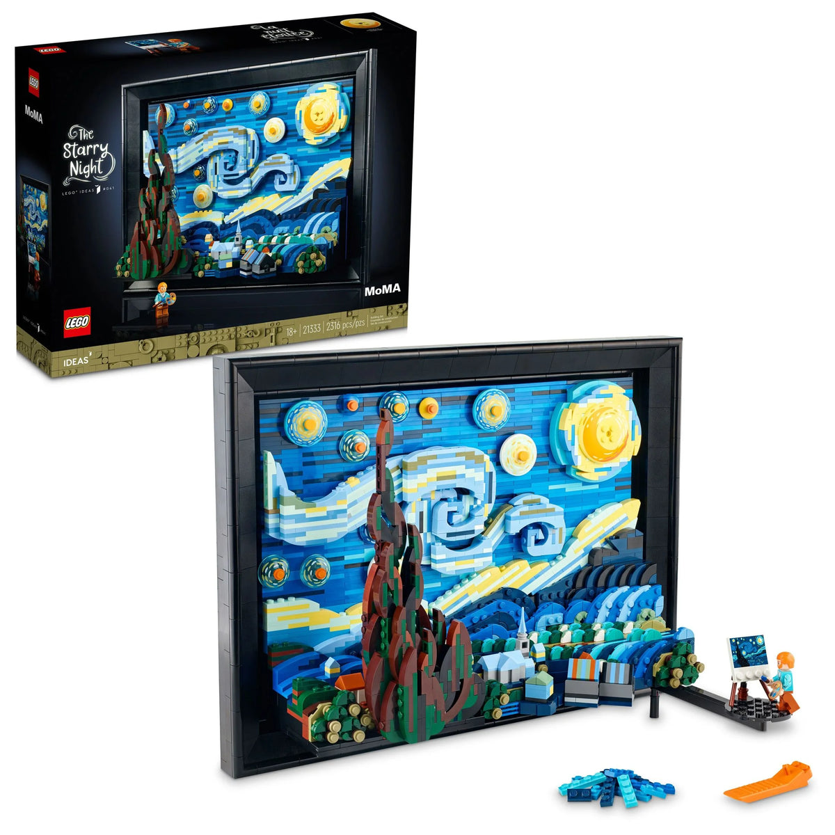 Vincent Van Gogh The Starry Night 3D Wall Art Building Set Q2745