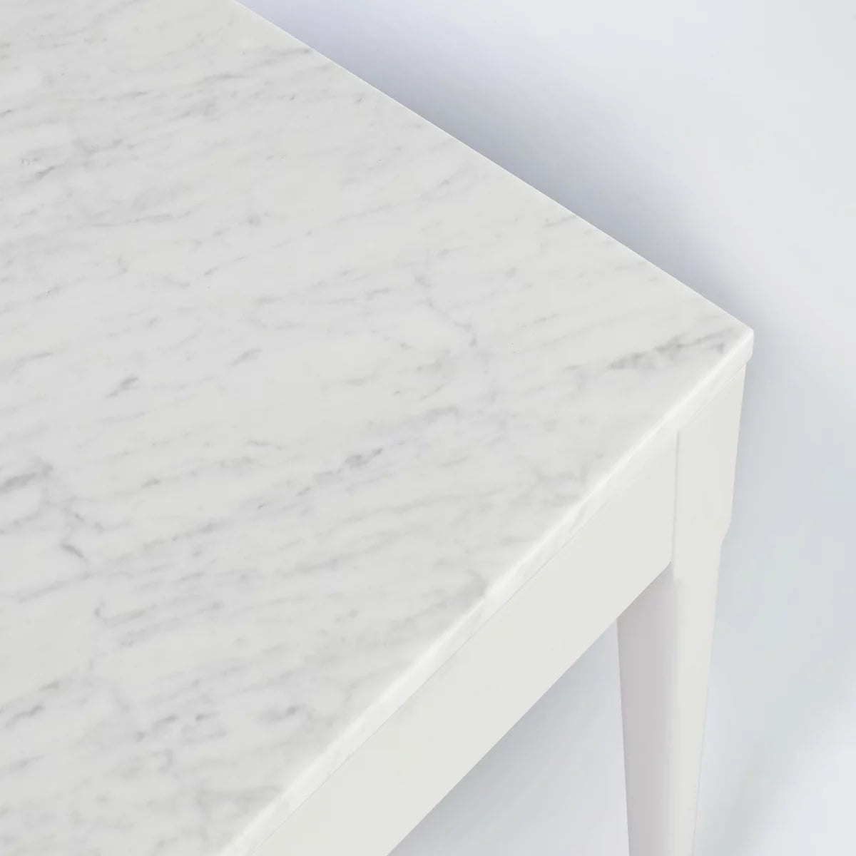 White Marble Top Console Table with Drawers M874