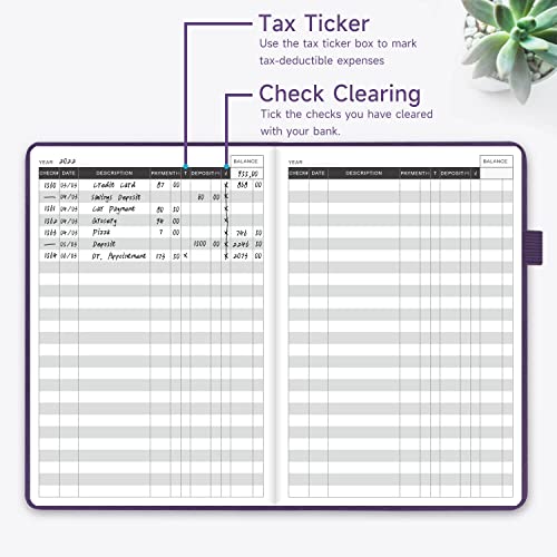 Black Hardcover Check Register 5.2x7.6" A669446