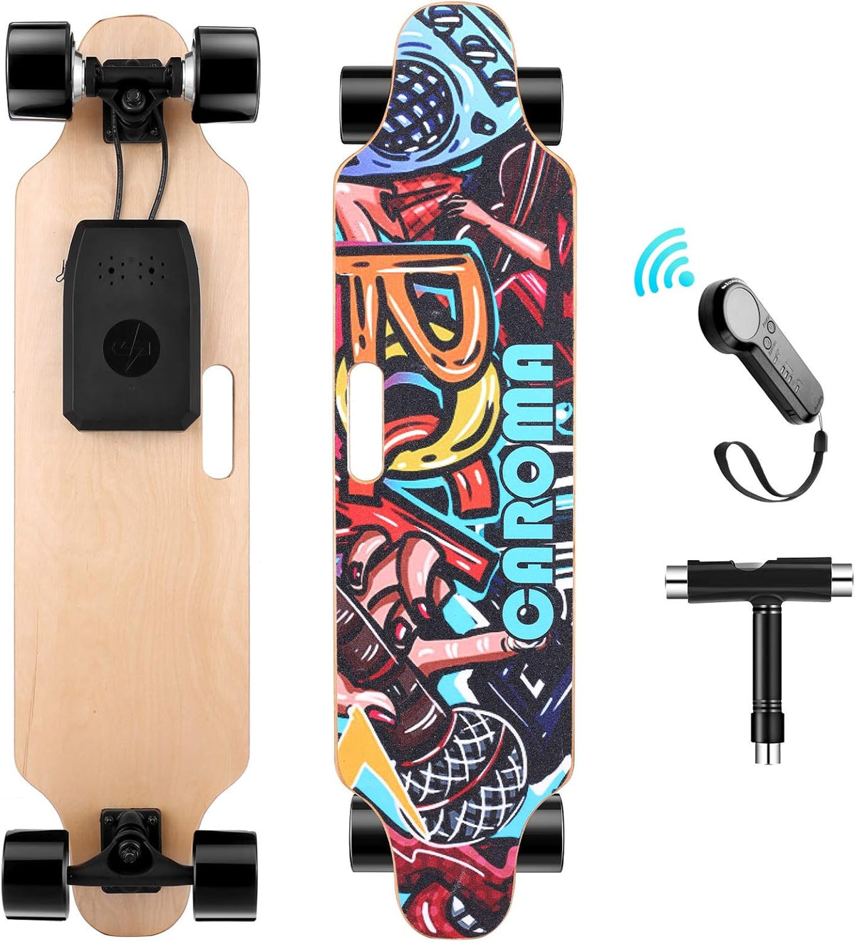 36 Electric Skateboard with Remote, 700W Dual Motor, 15.5 MPH Max Speed, 8-11 Miles Range, 8 Layer Maple M298