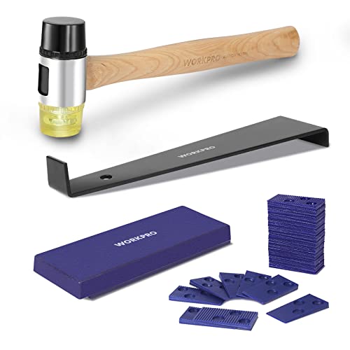 Laminate Wood Flooring Installation Kit with Mallet, Pull Bar, Tapping Block and 30-Piece Spacers N8148