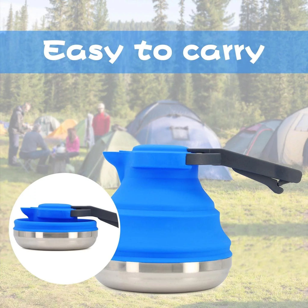 Blue 42 Ounce Collapsible Camping Kettle U403