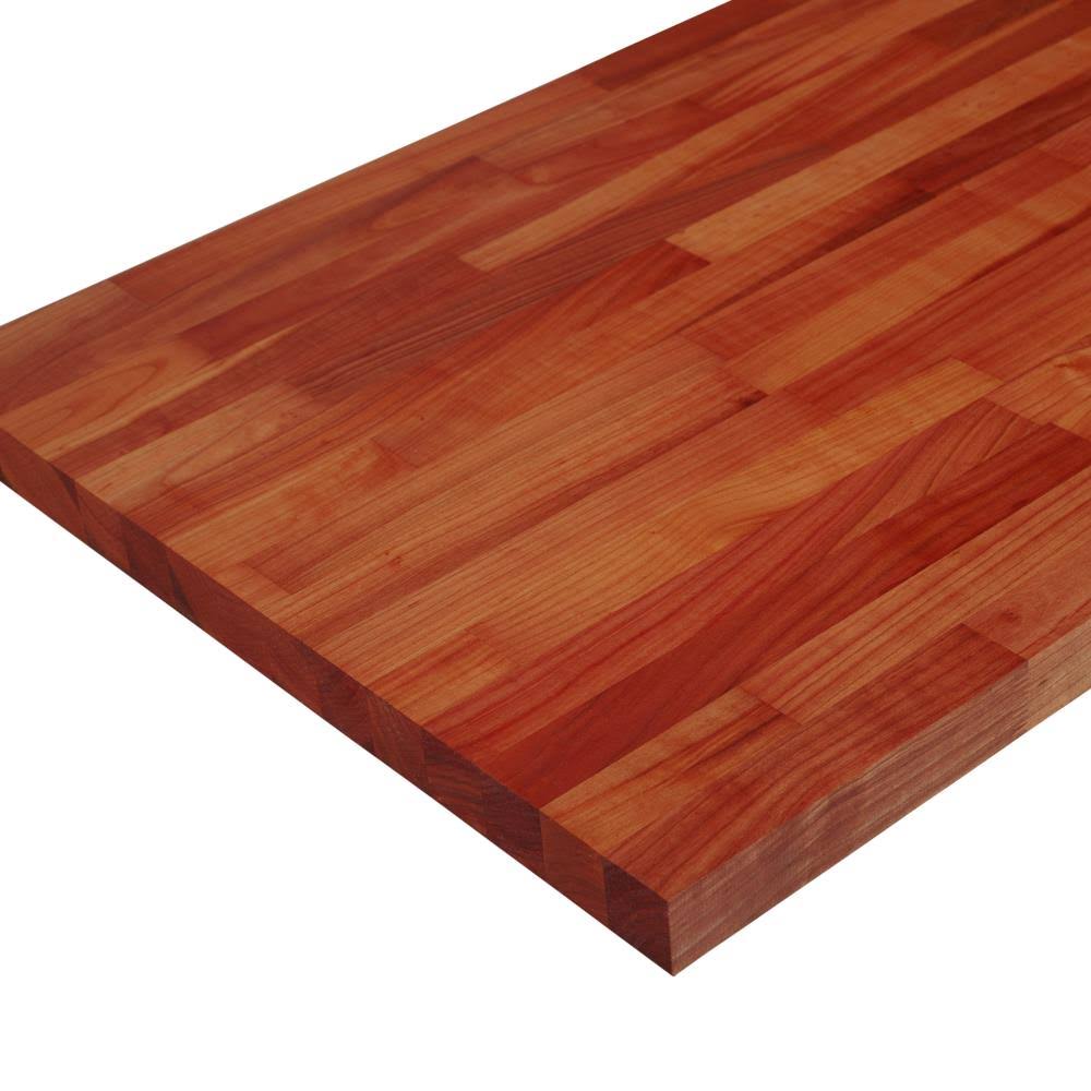 4-ft Natural Straight Butcher Block Cherry Kitchen Countertop in Brown L286807