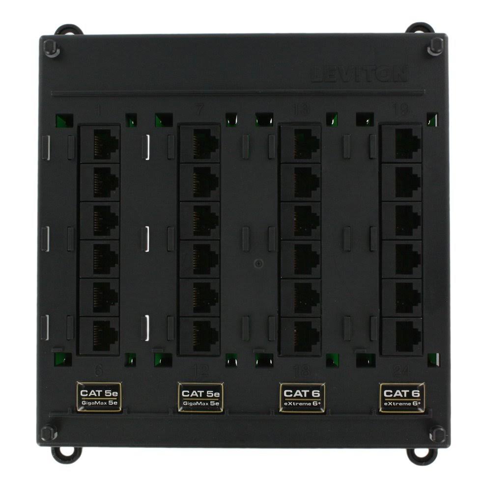 CAT 6 24 Port Black Patch Panel Q136617
