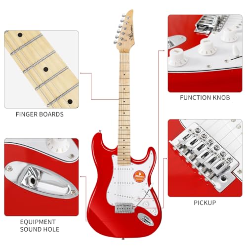 Lightning Blue 39 Inch Solid Body Electric Guitar Set R51672