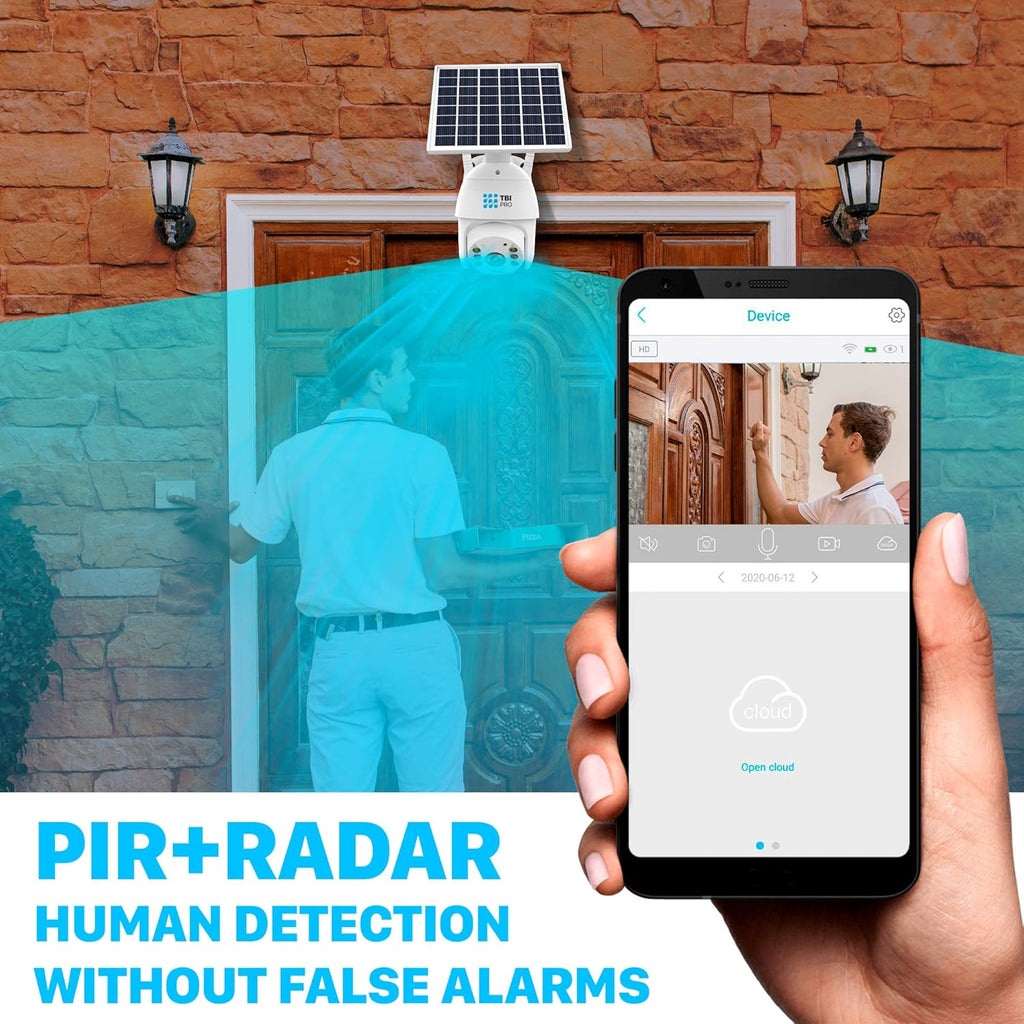 Solar Wireless PTZ Security Camera with Color Night Vision Q9128