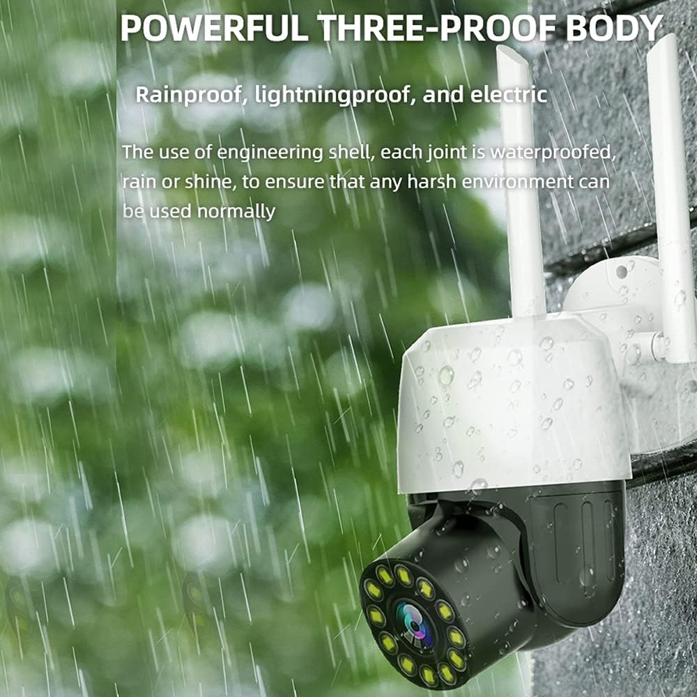 Wireless Outdoor Camera with 10x Zoom, Two Way Audio, Motion Detection, 1080P Full Color Night Vision U7424