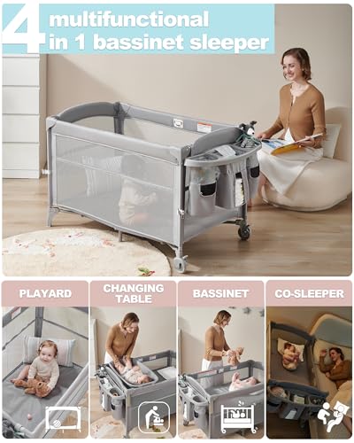 4 in 1 Bassinet Bedside Sleeper X705
