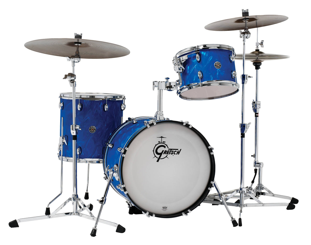 3 Piece Shell Pack Blue Satin Flame V353