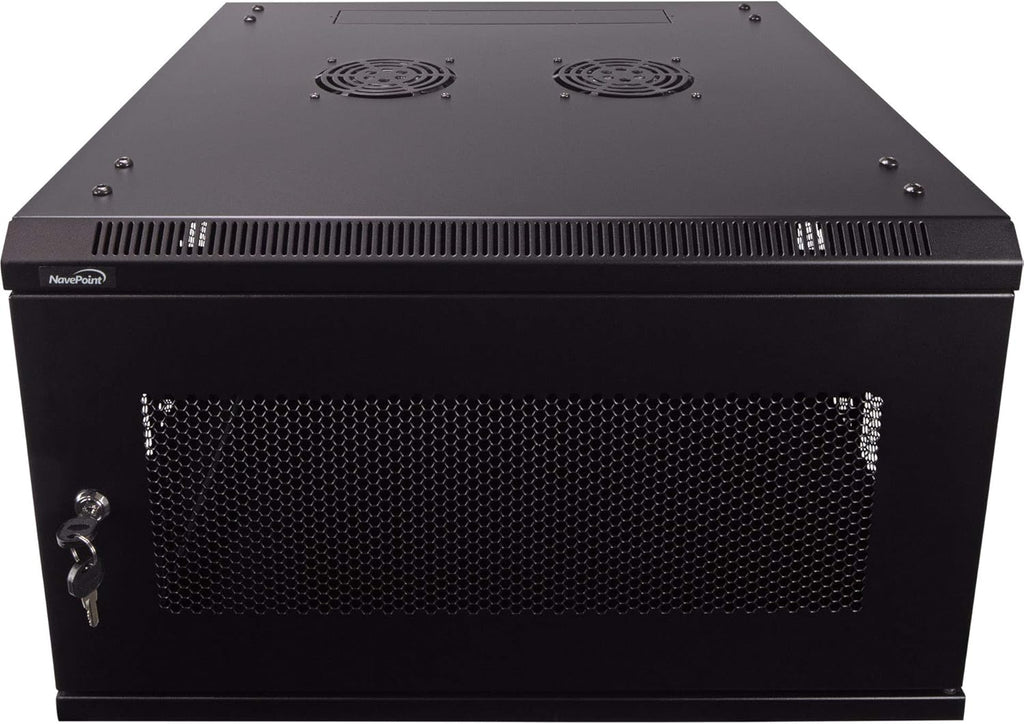 6U 19-Inch Server Network Rack Wallmount Cabinet Black Q201749