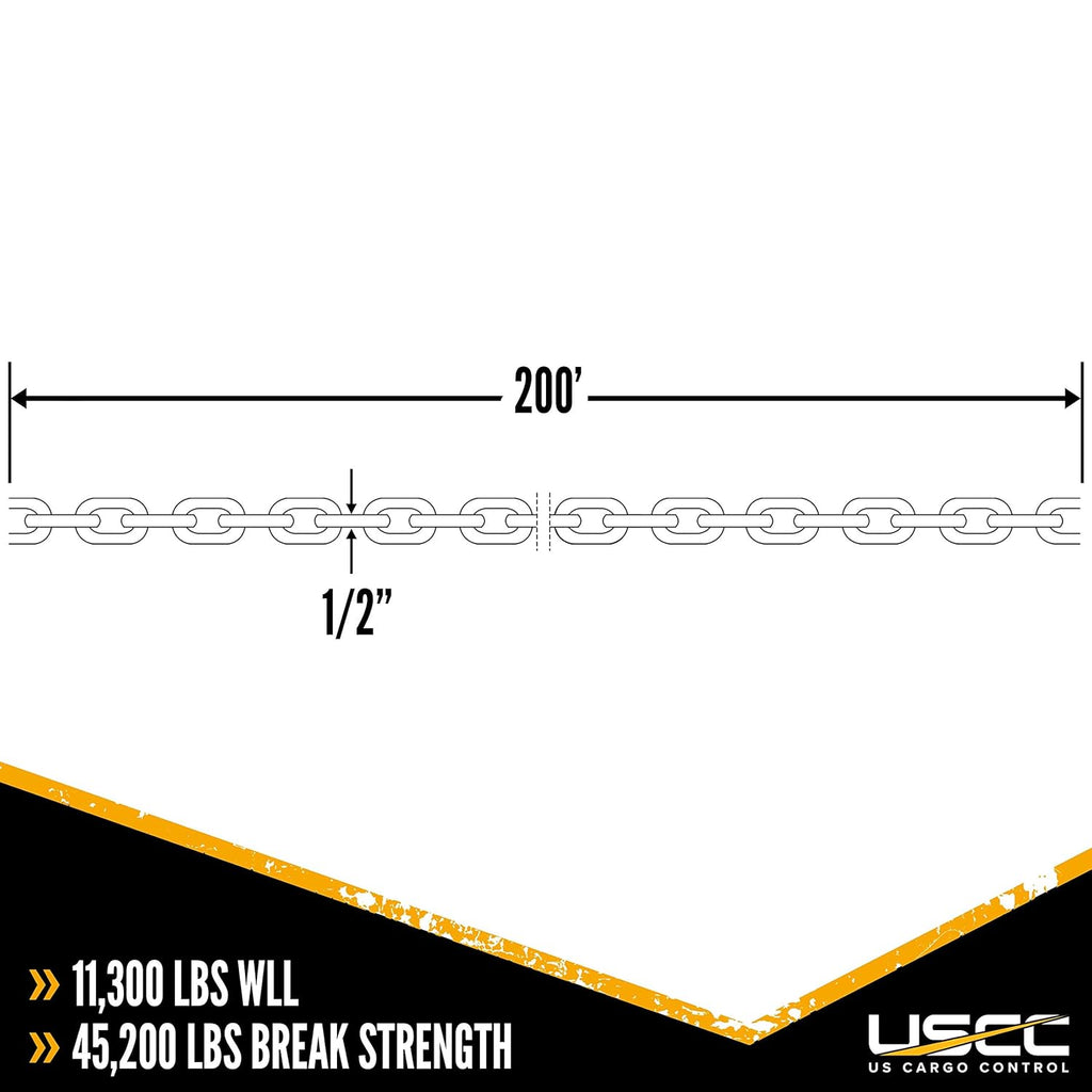 1/2 Inch x 200 Foot Grade 70 Transport Chain K5035