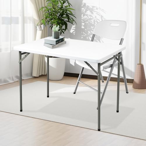 White 3ft Rectangular Plastic Folding Table D60068