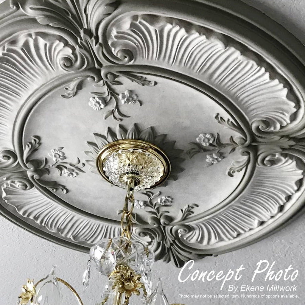 Hand-Painted Warm Silver Ceiling Medallion B63386