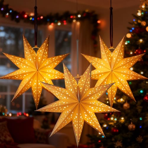 3Pcs Paper Star Lantern Lampshade F2069