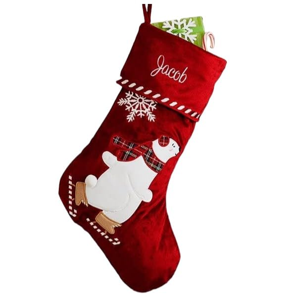 Candy Cane Character Christmas Stocking, 18" Long T210