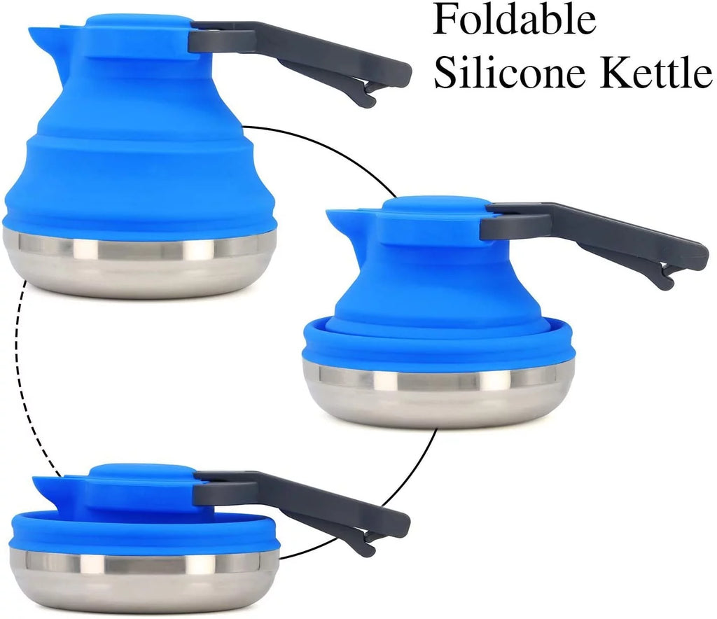 Blue 42 Ounce Collapsible Camping Kettle U403