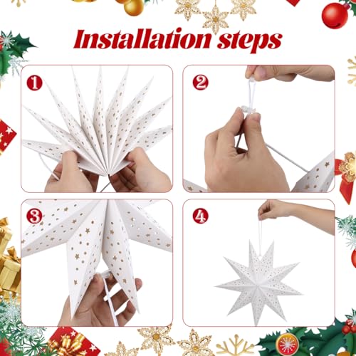 3Pcs Paper Star Lantern Lampshade F2069