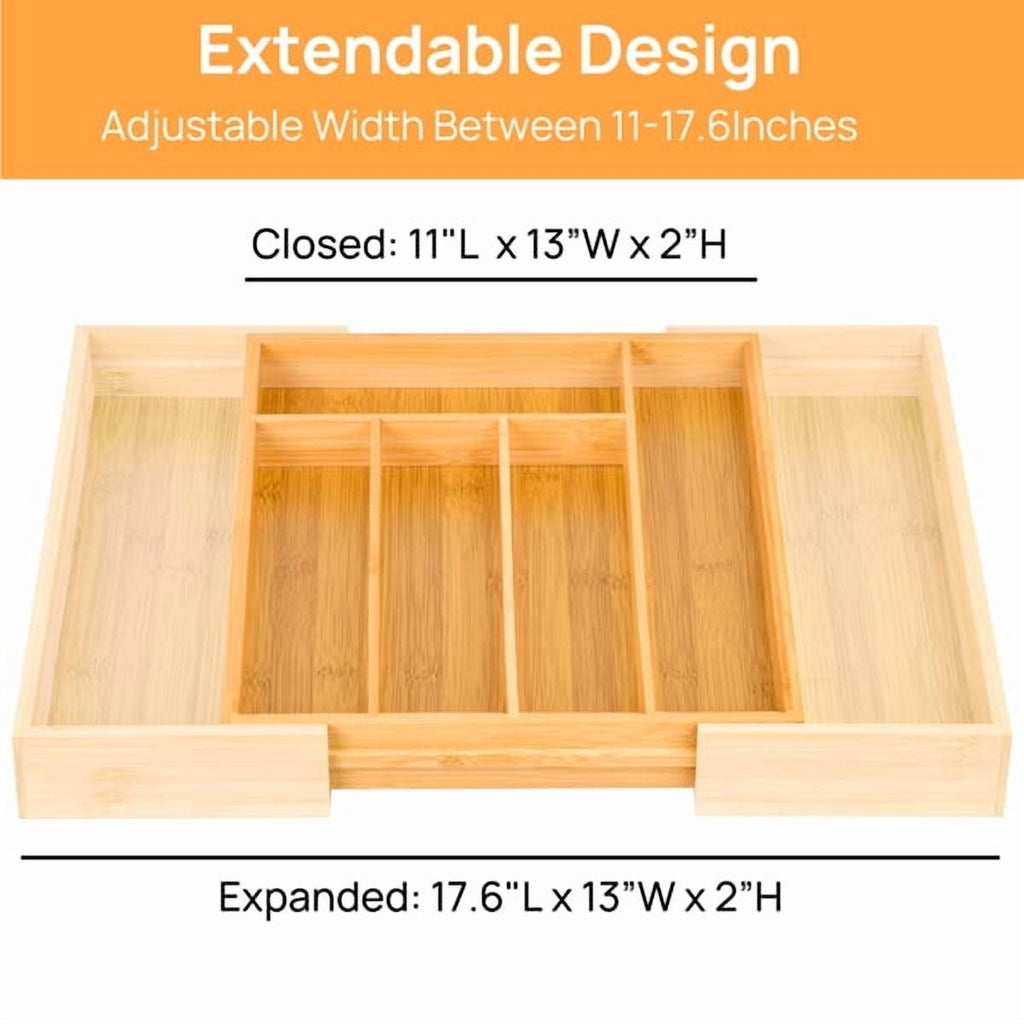 Bamboo Kitchen Drawer Organizer I6195