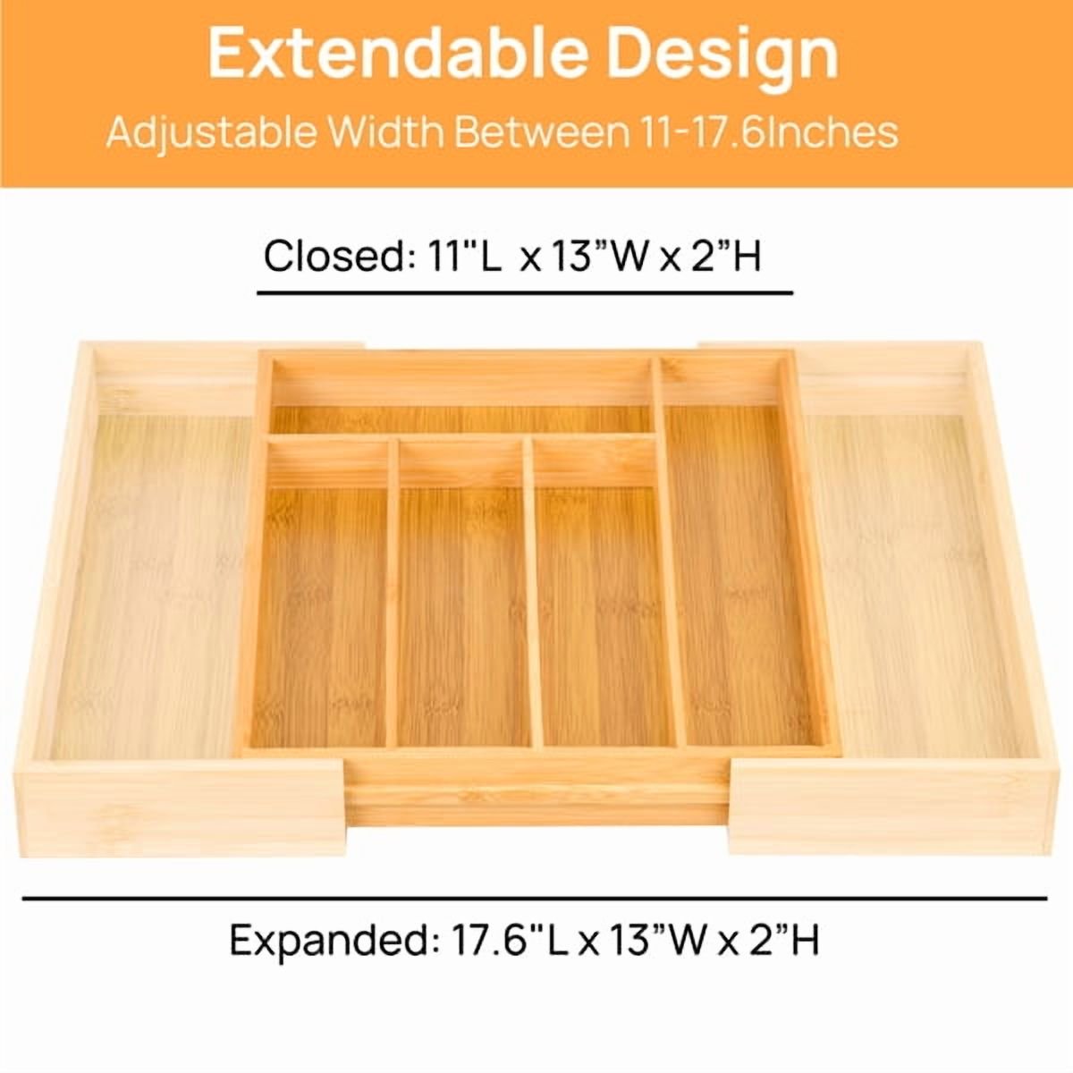 Bamboo Kitchen Drawer Organizer I6195