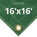 10 oz Green Canvas Tarps 16' x 16' L969