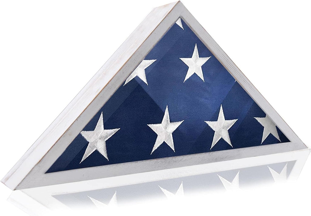 Solid Wood Wall Mounted Flag Display Case Z828