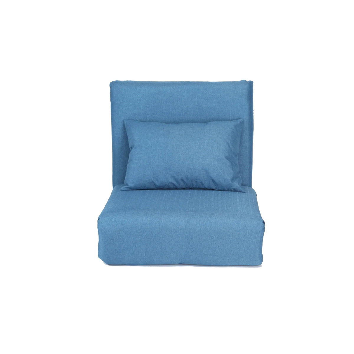Blue Linen 5 Position Adjustable Convertible Floor Chair L289655