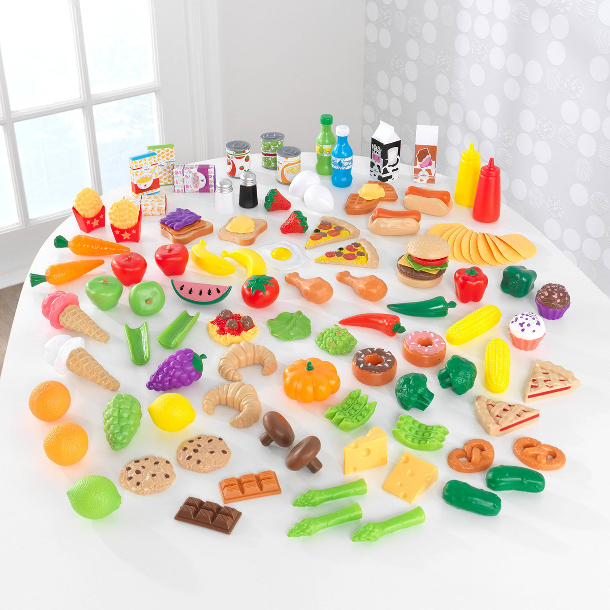 115 Pieces Play Food Set W605