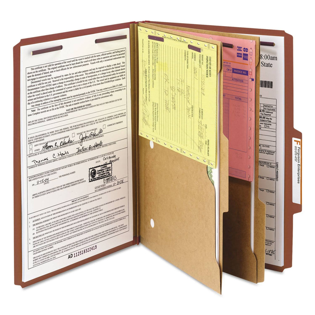 Red Legal Expanding Classification Folder with Tabs (Pack of 10) X9775