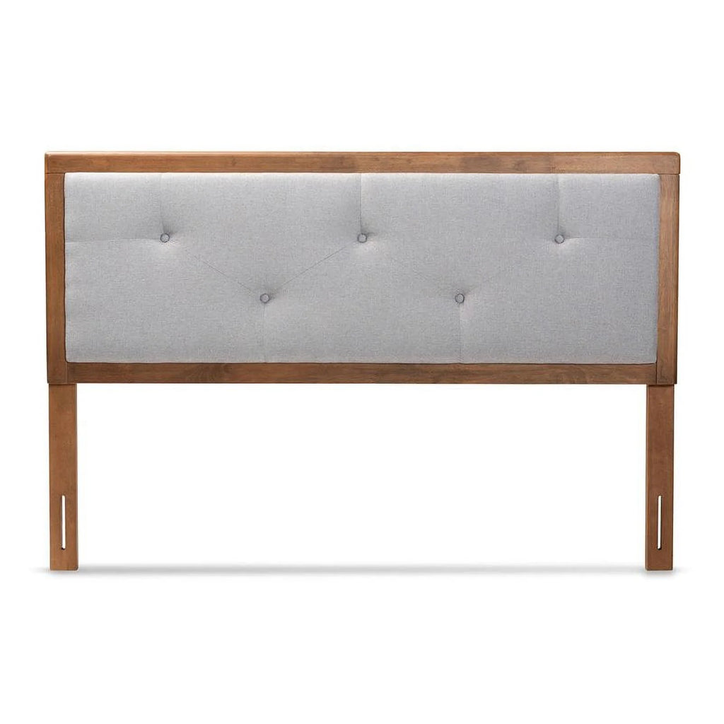 Light Gray Brown Wood Full Size Headboard Q72215