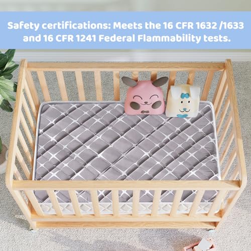 Mini Crib Mattress 38x24x4 Inch Dual Sided Firm Support Comfort Foam N2573
