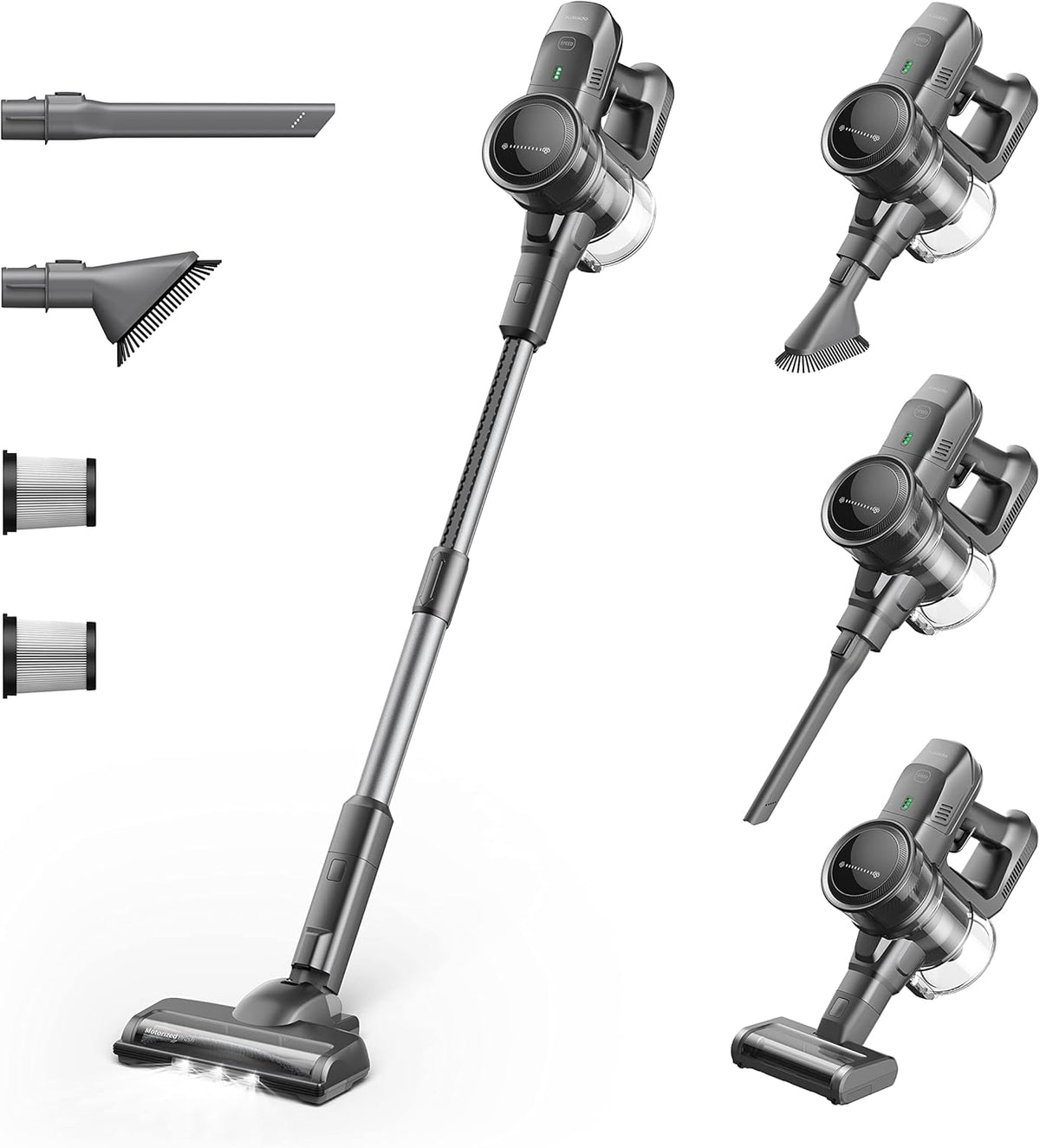 Cordless Stick Vacuum Cleaner 4 in 1, Grey L761