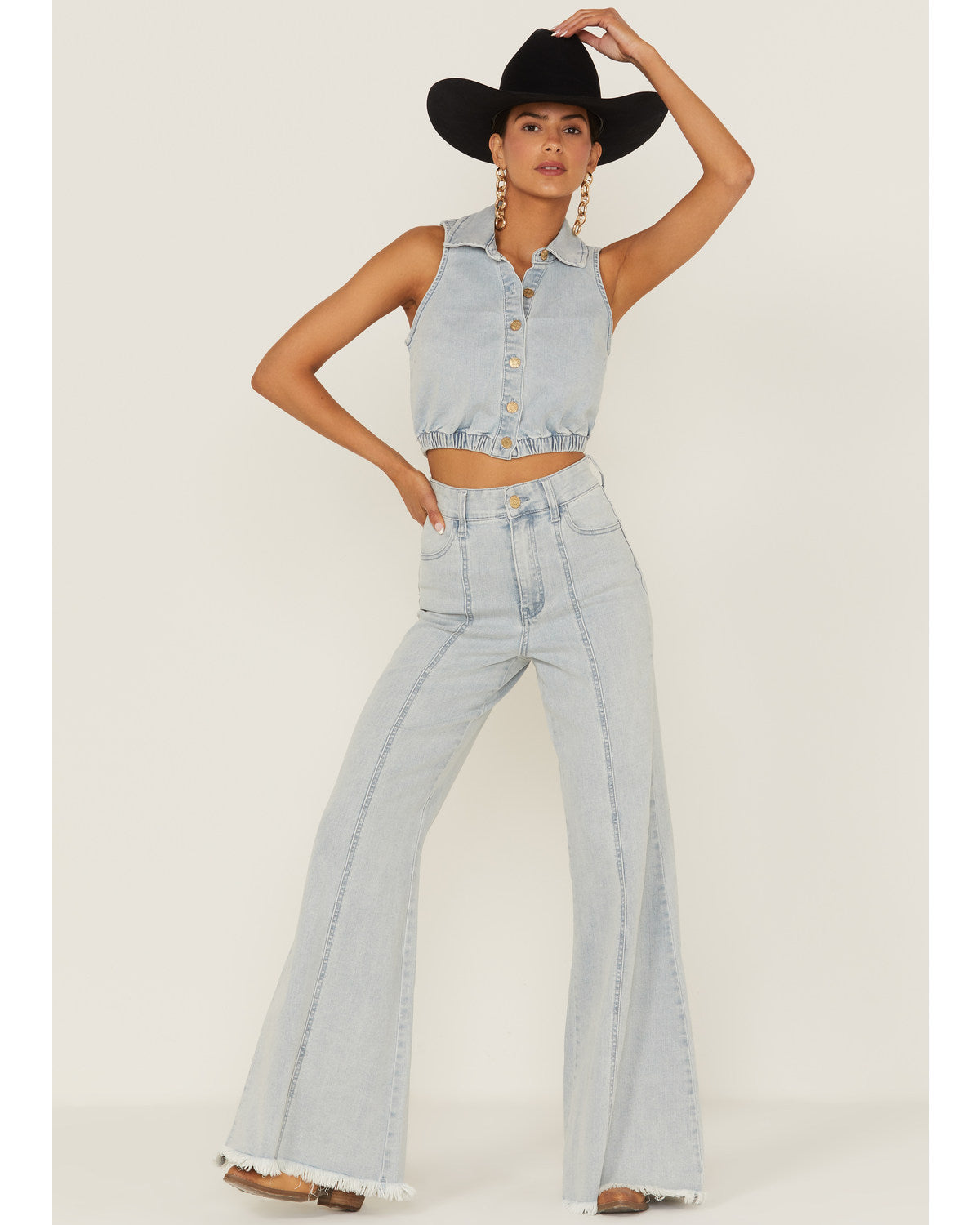 Union Crop Top Blue Large Q73925