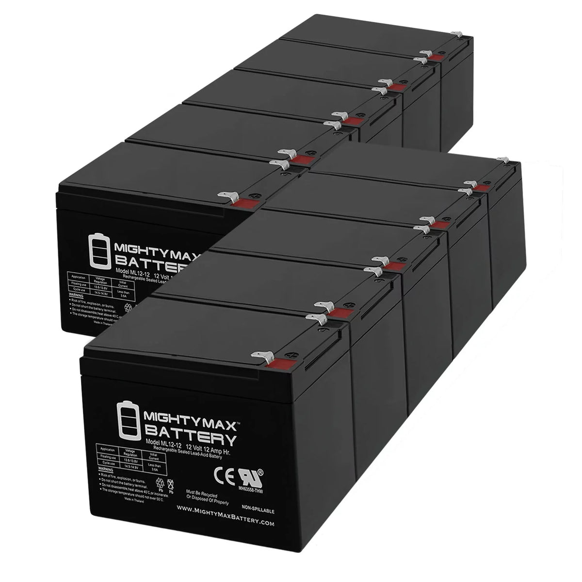 12V 12AH Deep-Cycle Rechargeable Battery D426325