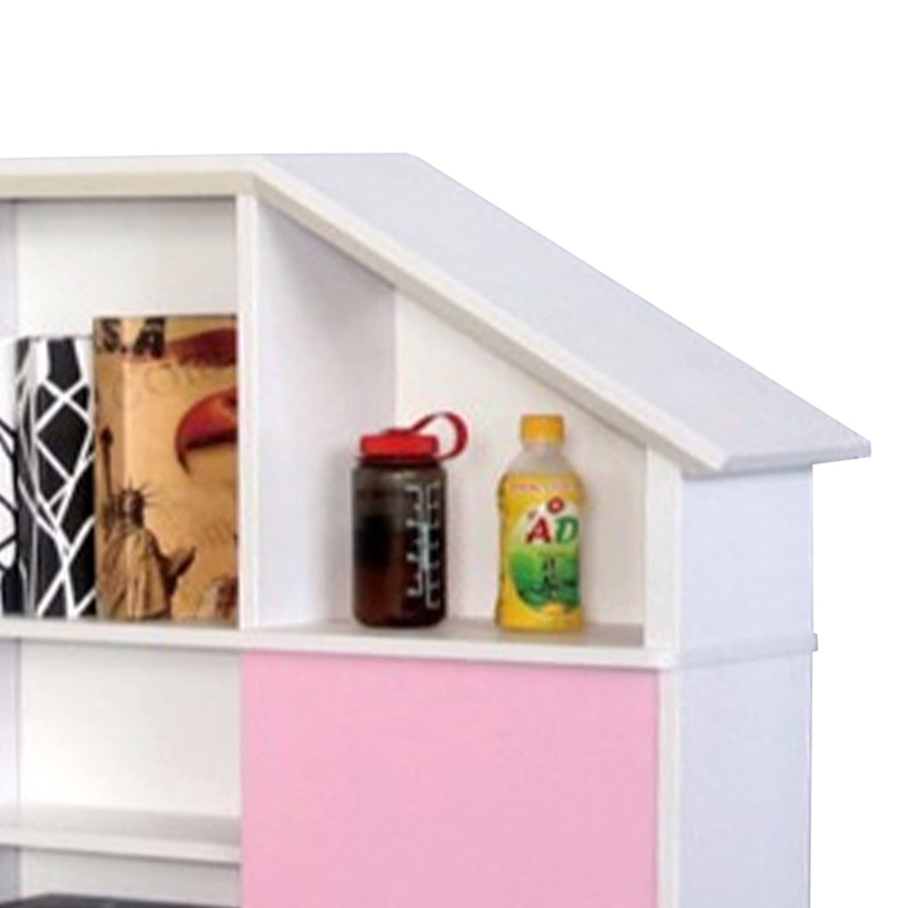 White Full Size Bookcase Headboard I19659