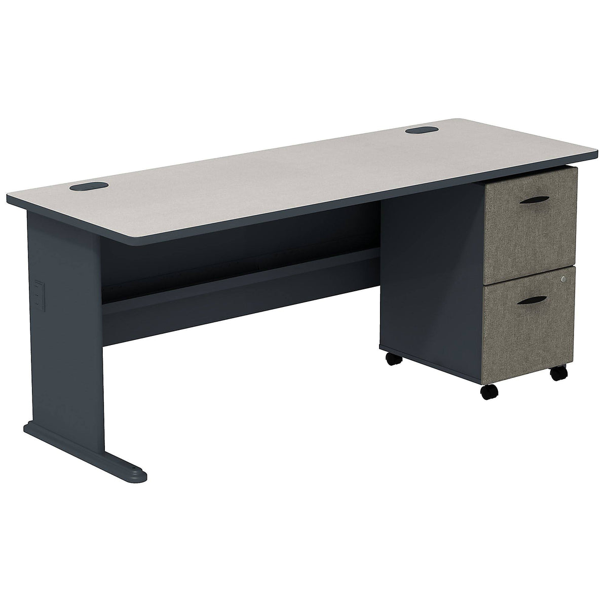 Desk with 2 Drawer Mobile Pedestal Z37674
