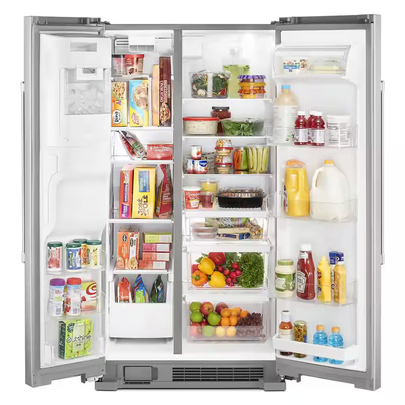 24.5 cu. ft. Side by Side Refrigerator Stainless Steel with Ice and Water Dispenser D83747
