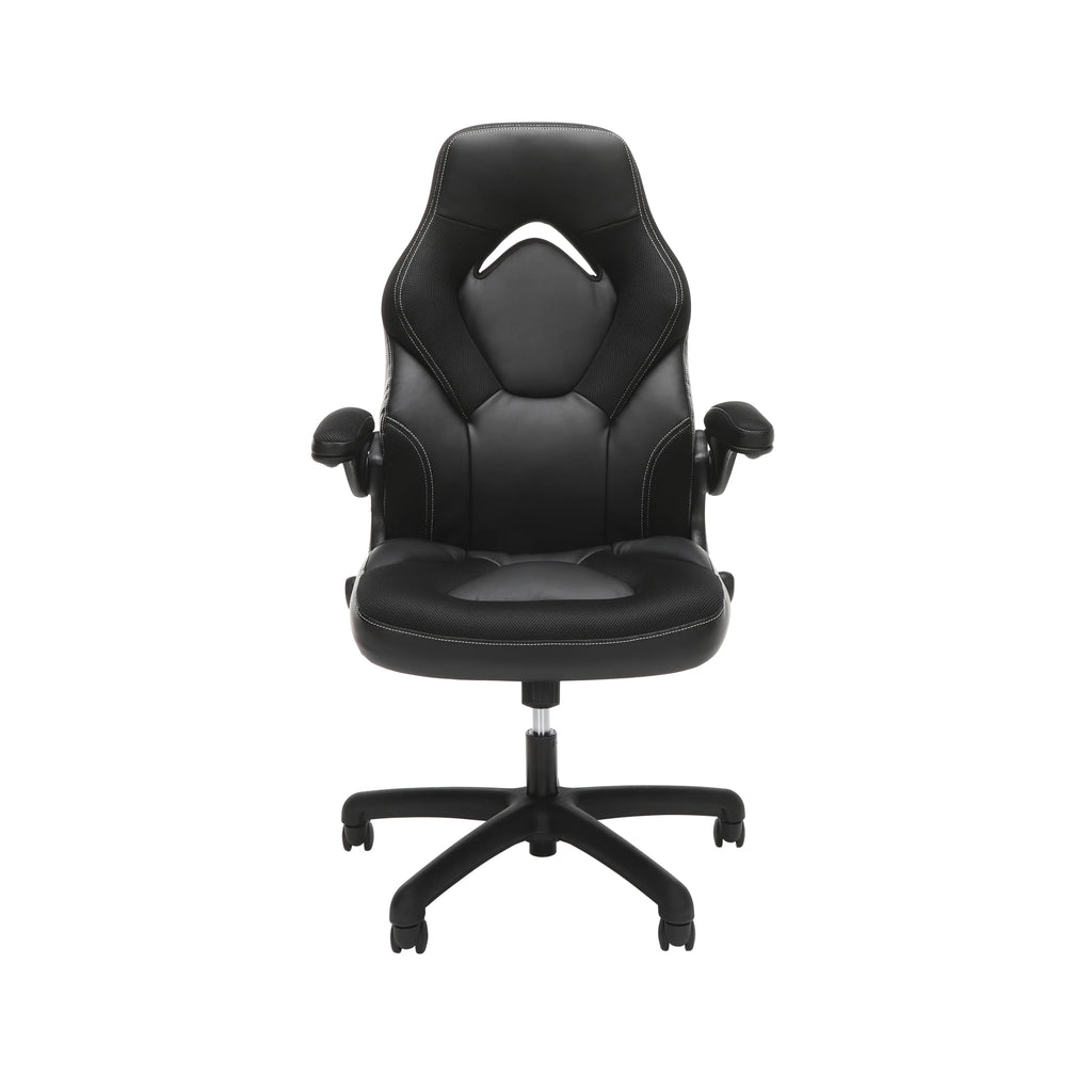 Black Gaming Chair with Integrated Headrest B606