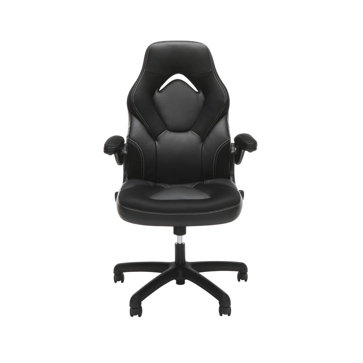 Black Gaming Chair with Integrated Headrest B606