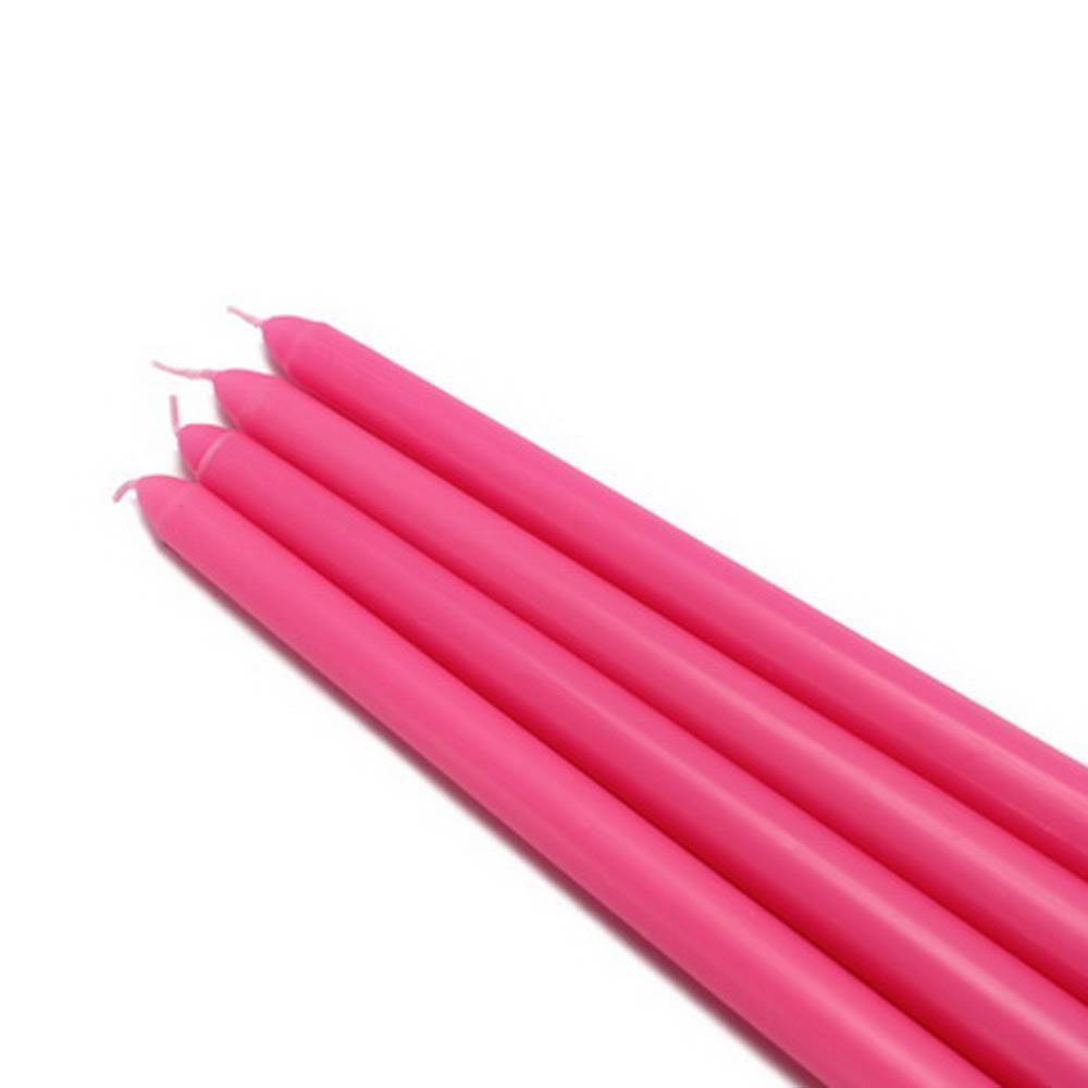 12 inch Hot Pink Taper Candles 144Pcs O3638